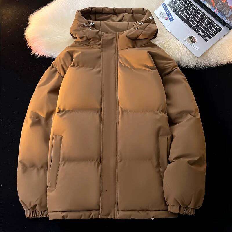 Men's Winter Outdoor Mountaineering and Camping Thick Warm Cotton Jacket Comfortable Versatile Cold Proof Breathable Hooded Coat W260626 - view 3