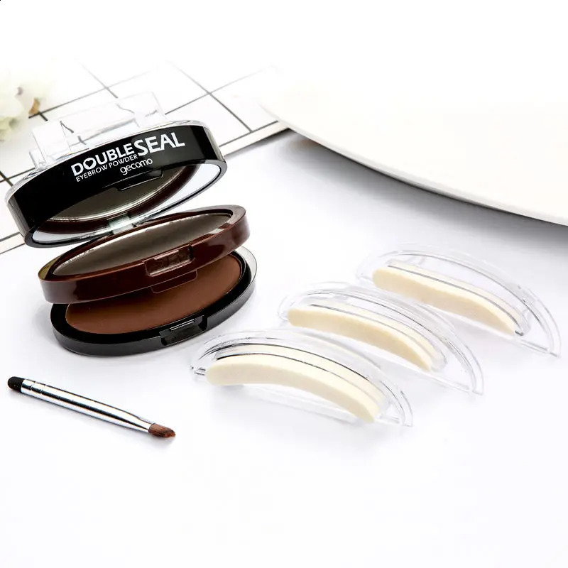 Eyebrow Shadow Set Eyebrow Powder Seal Waterproof Eyebrow Stamp Natural Shape Brow Stamp Powder Quick Makeup Kit Set 260626 - view 3