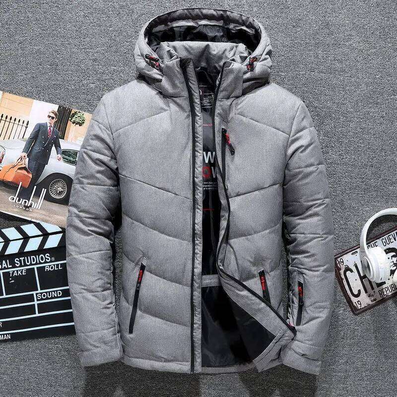 Men's Luxury Winter White Duck Down Jacket Coats Windproof Parka Casual Goose Feather Male Hood Thick Warm Waterproof Jackets J260626 - view 1