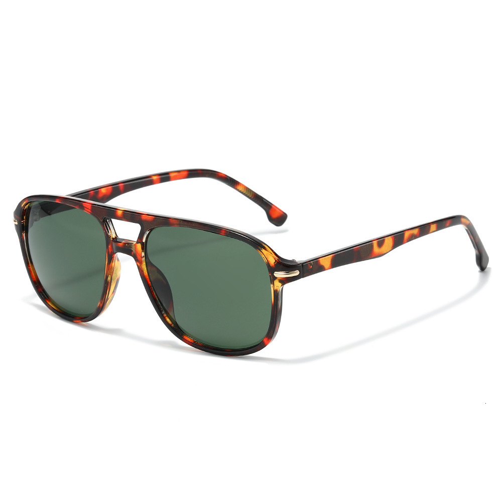 New Fashion Double-Bridge Sunglasses, Retro Simple Unique, Suitable Men Women For Street Photography, Cycling, And Driving - view 6