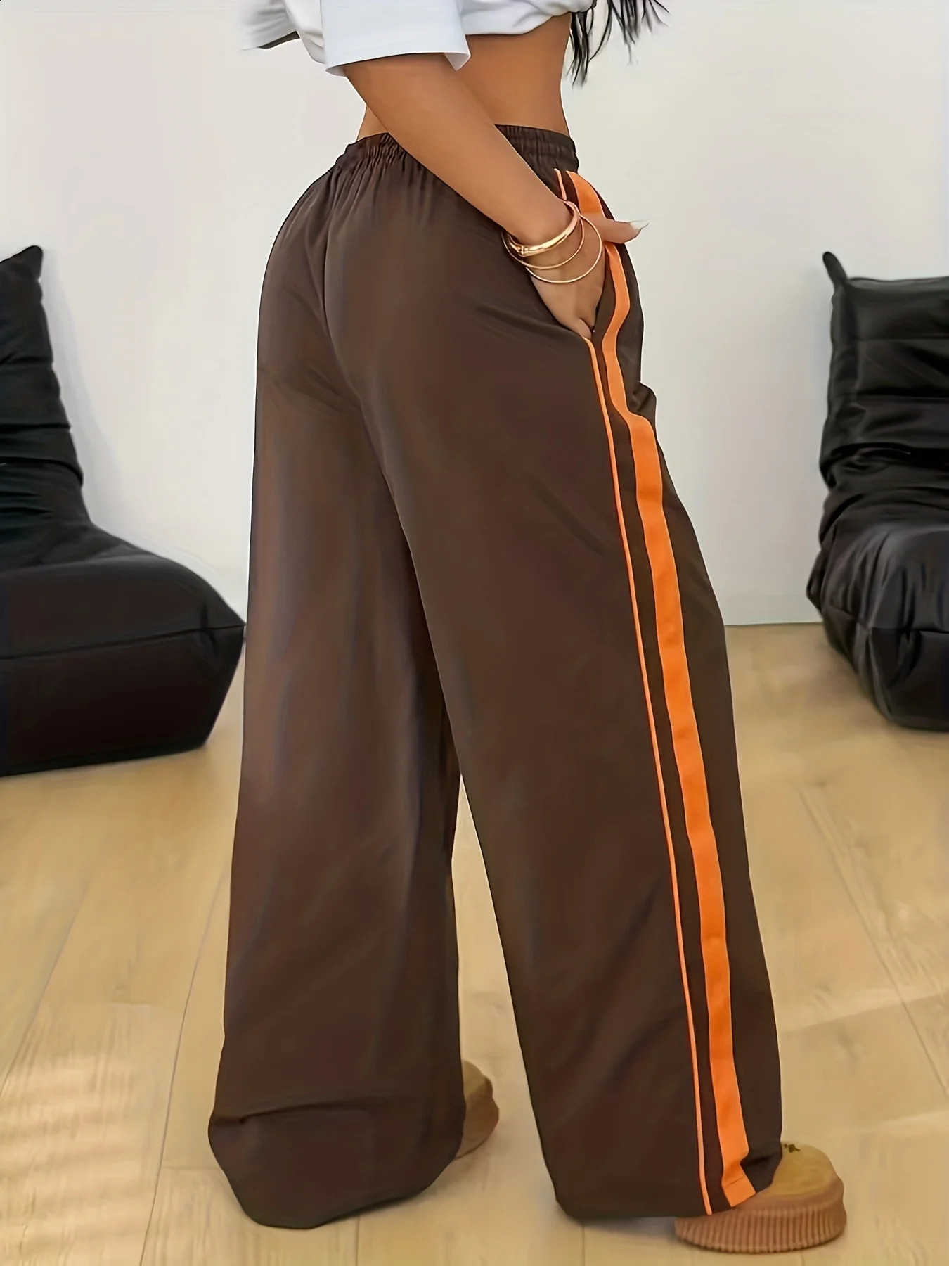Womens Fashion ColorBlocked Casual Long Pants 260625 - view 3