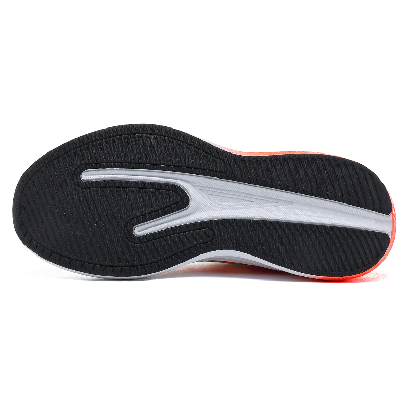 Men Flame Print Gradient Road Running Sneakers High Rebound Thick Midsole Non Slip Rubber Outsole Professional Jogging Competition Footwear - view 6