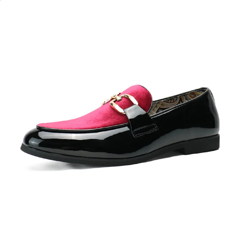 Mens Casual Leather Shoes Fashion Patchwork Party Wedding Loafers Moccasins Men Slipon Light Comfortable Driving Flats 260624 - view 6