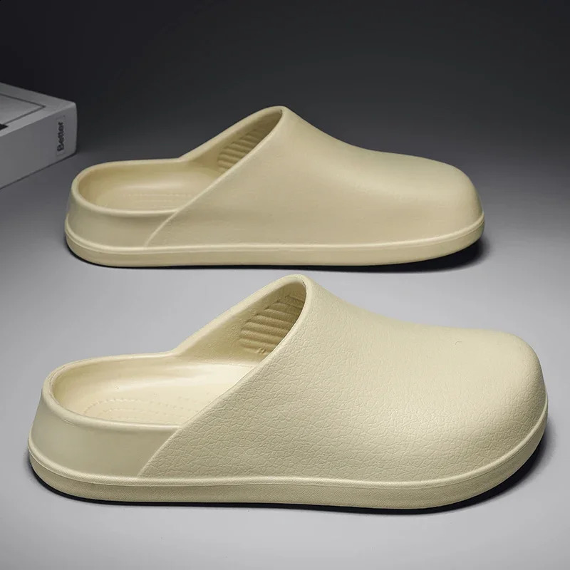 Mens Kitchen Chef Shoes Waterproof Garden Clogs Closed Toe Half Shoes Rubber Slippers Restaurant el Working Summer Beach 260626 - view 6