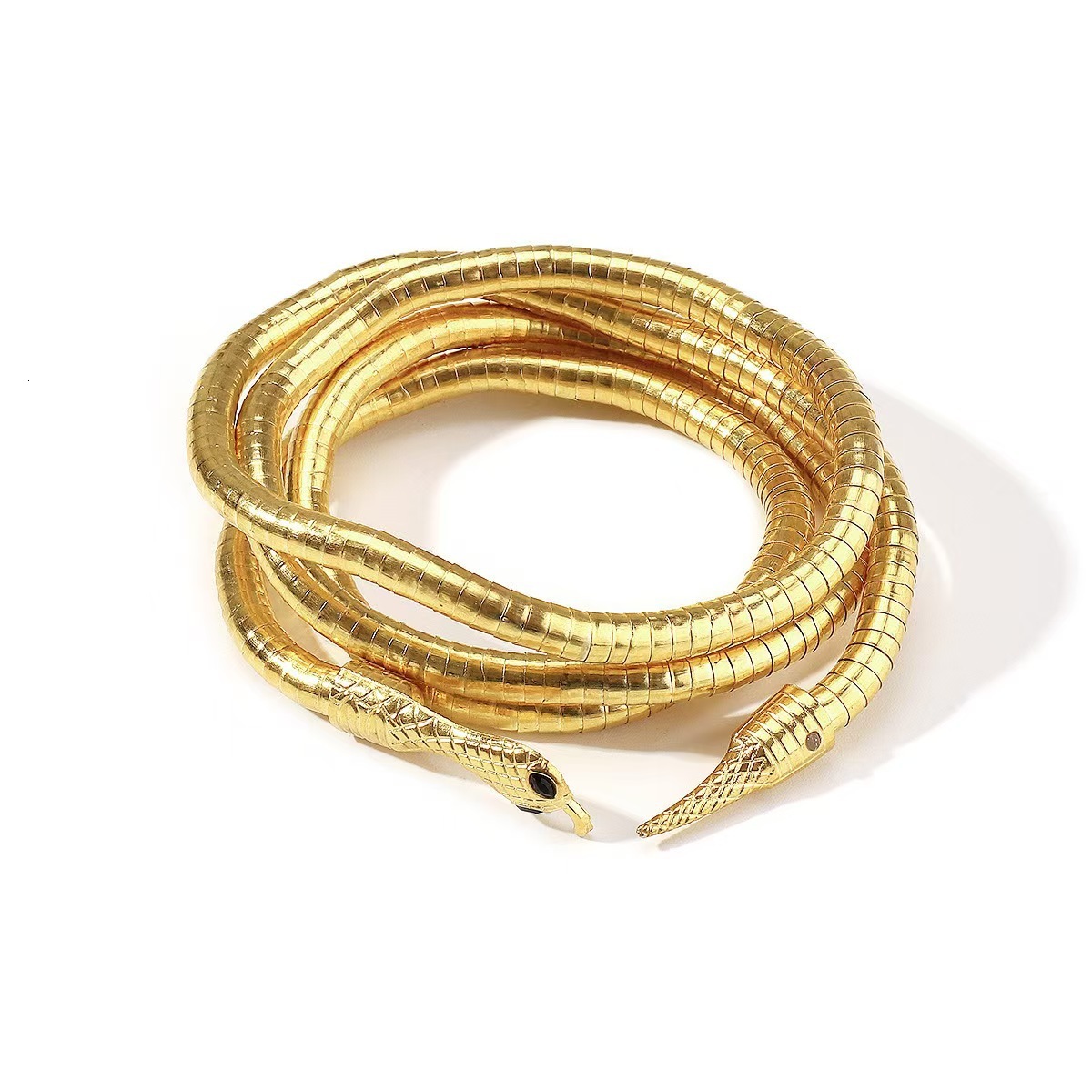 Multi Wear Adjustable Snake Shaped Jewelry Gold Silver Plated Gothic Punk Women Choker Bracelet Headband - view 6