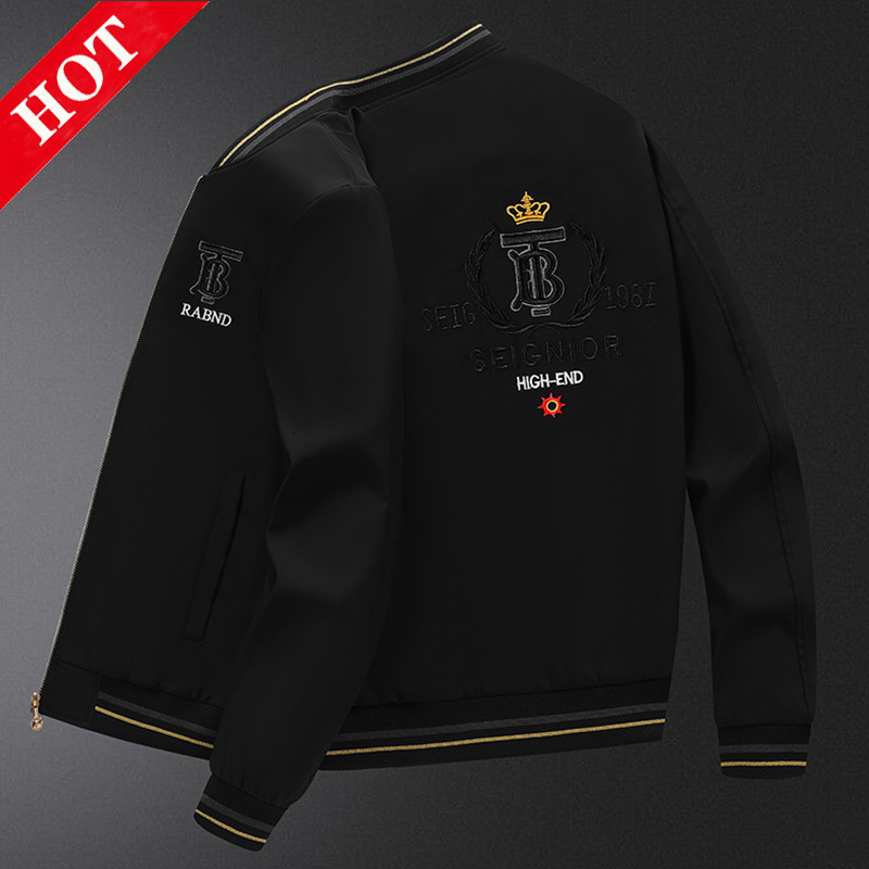 Men's Embroidered Jacket, Casual White Acetate Baseball-Style Coat with Hood, Slim-Fit Zipper Closure, Long Sleeves, Ribbed Trim, Appliqué SEIGNIOR Cr - view 3