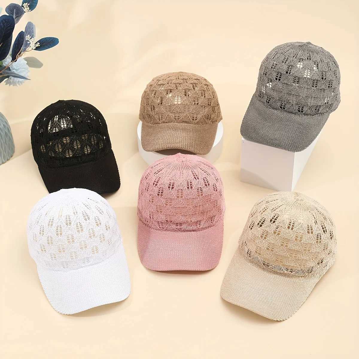 Breathable Mesh Baseball Womens - Adjustable Lightweight Stylish Openwork Design Sun Hat M260626 - view 3