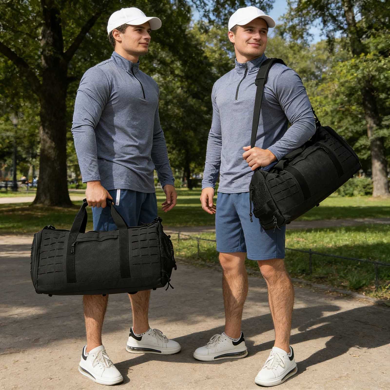 Tactical 40L Bag Sports Fitness Travel Tote Mens Fitness Training Shoes Basketball Travel Bag Handy Luggage M260626