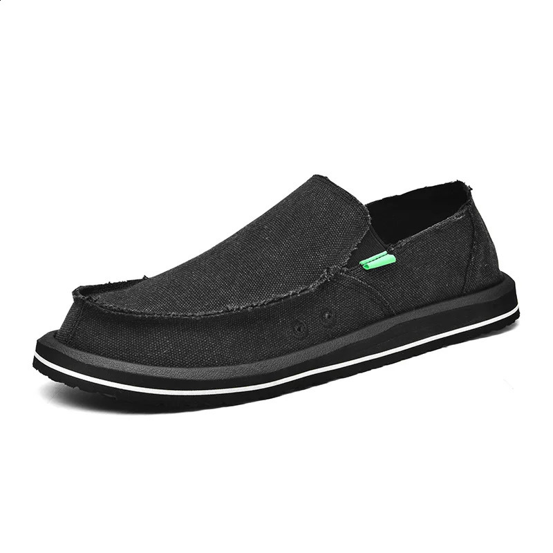2026 Spring Handmade Canvas Casual Men Shoes Fashion Sneakers Man Loafers Breathable Low Top Flat Shoes Soft Driving 260626