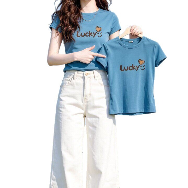 White Cotton Short Sleeve T Shirt For Women Summer New Style Loose And Simple Half Sleeve Tee High End Top - view 6