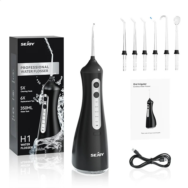 Sejoy Water Flosser Teeth Picks 6 Jets Modes Portable Cordless Floss for Cleaner Oral 260626 - view 1