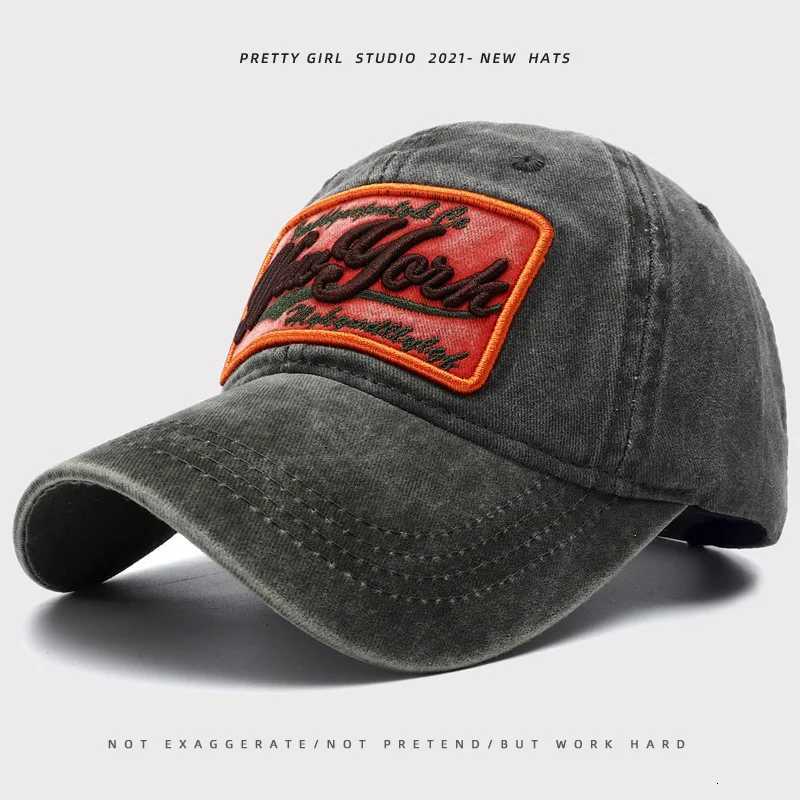 Trendy Trucker Hat for Men Baseball for Men Embroidered English Letters Summer Sun Hat Vintage Washed Soft Top Trucker Hat M260626 - view 4