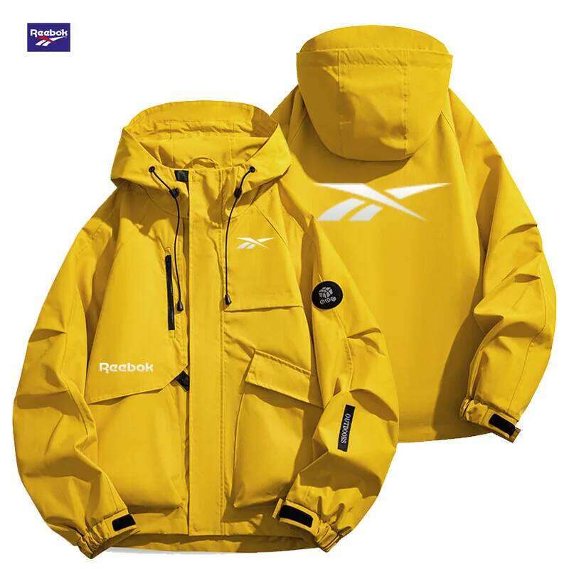 Reebok logo 2026 men's windproof and waterproof jacket, spring-autumn casual multi-pocket design, youthful style, loose f W260626 - view 5