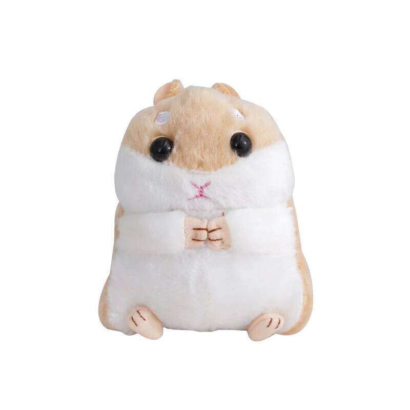1PCS Stuffed 10cm Hamster Plush Doll Keyrings Animal Children Toys Key Chain Kawaii Dolls Kids Child Christmas Gifts Bag Pendant 26Y0626 - view 5