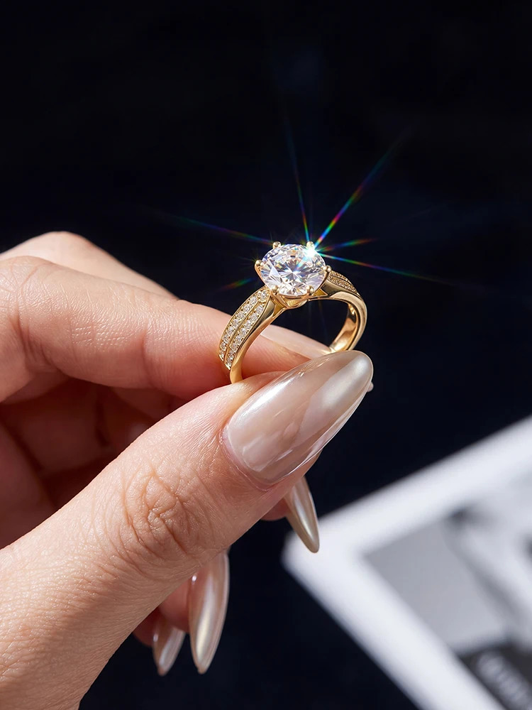 Fashion 1CT Diamond White Stone Womens Engagement Ring 925 Sterling Silver High Quality Fine Jewelry260624 - view 5
