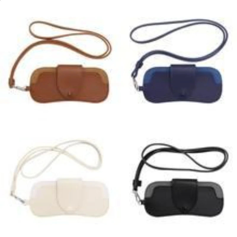 Hanging Neck PU Leather Glasses Bag Street Trendy Sunglasses Storage Bag Convenient for Going Out Eyewear Case Protective Cover 260625 - view 7