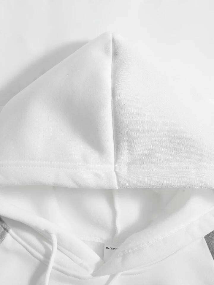 New Autumn Ainter Outdoor Sports Style Raglan Contrast Color Hooded Sweatshirt Fashionable Trendy Versatile Men's Tops W260626 - view 4