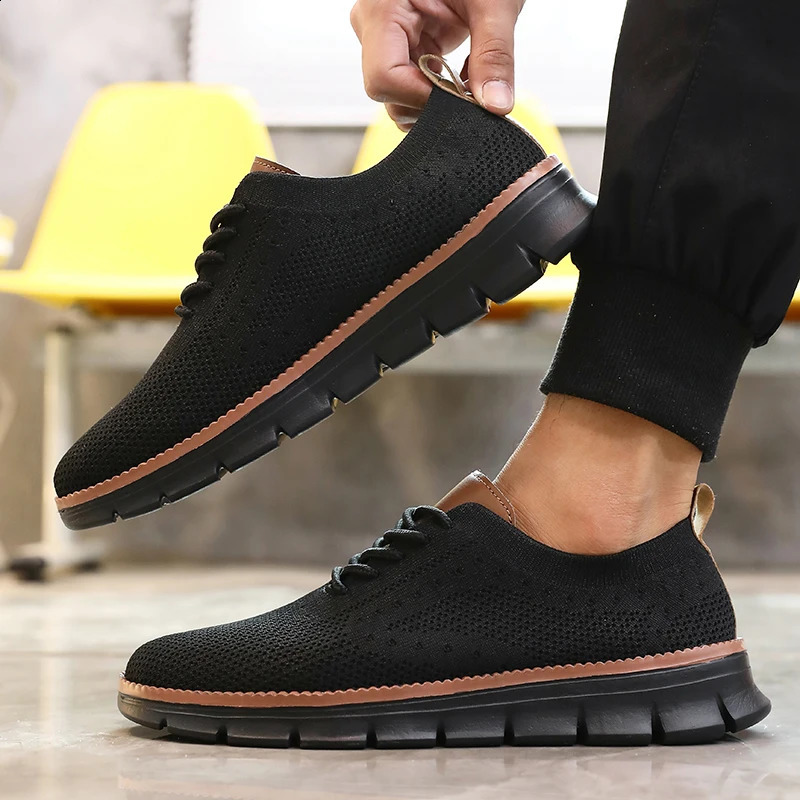 UltraLight Casual Knitted Shoes for Men Breathable SlipResistant Sneakers Flexible Soft Sole Trendy Comfortable 260626 - view 7