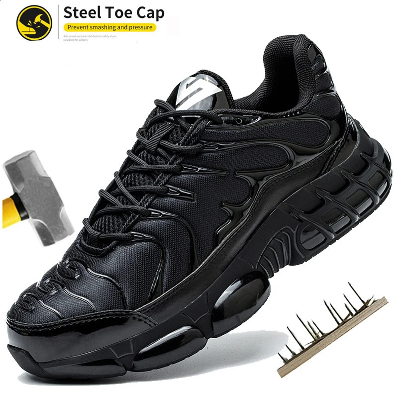 Mens Construction Work Boots Steel Toe Breathable Safety Shoes Lightweight AntiSmash Sneakers for Outdoor WearResisting 260624