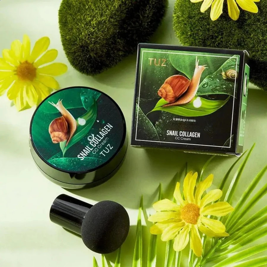 Snail Collagen BB Cream Mushroom Head Air Cushion CC Cream Face Concealer Brightening Moisturizing Foundation Cream Waterproof 260625