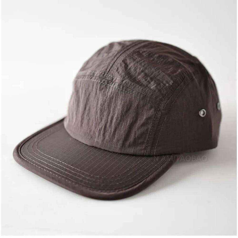 Solid Color Quick-drying Plaid Hemming Sun Flat-brimmed Hat Men Women Running Sports Breathable Sunshade Ultra-thin Baseball Cap W260626 - view 4