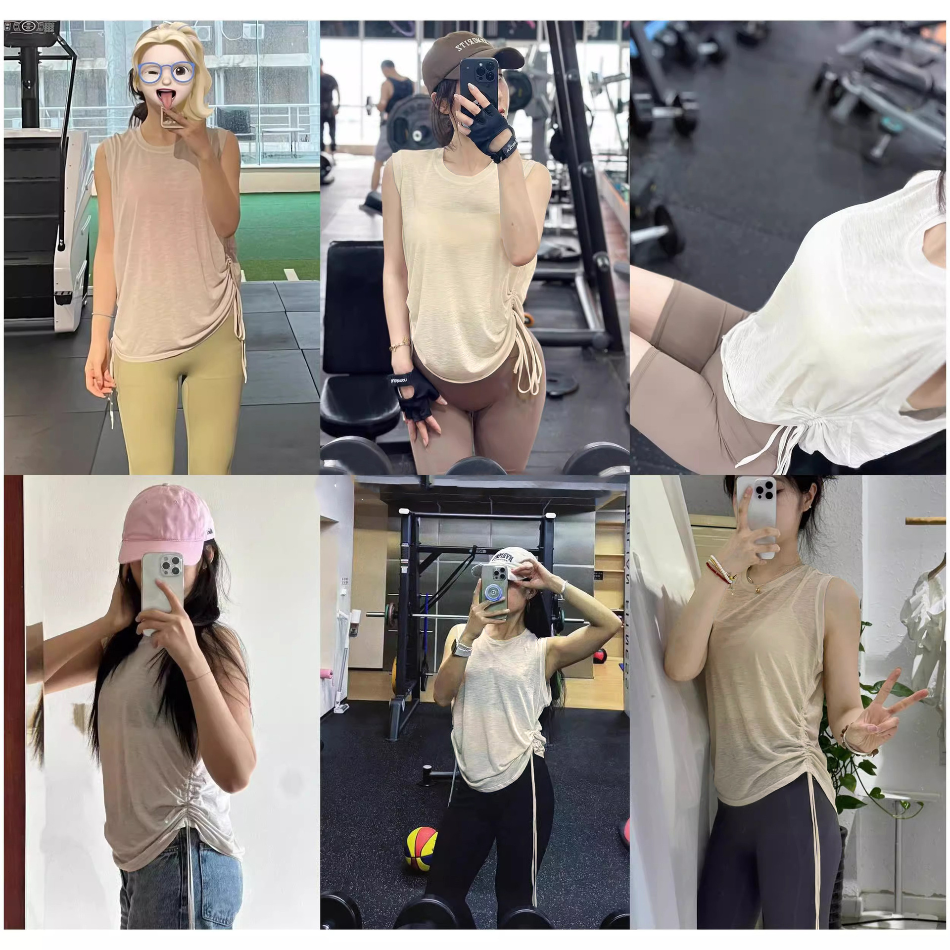 Sleeveless Sports Vest Women, Summer Thin Short-Sleeved Loose-Fitting Cover-Up For Running And Training, Quick-Drying Fitness Yoga Top Comfortable Yog - view 5
