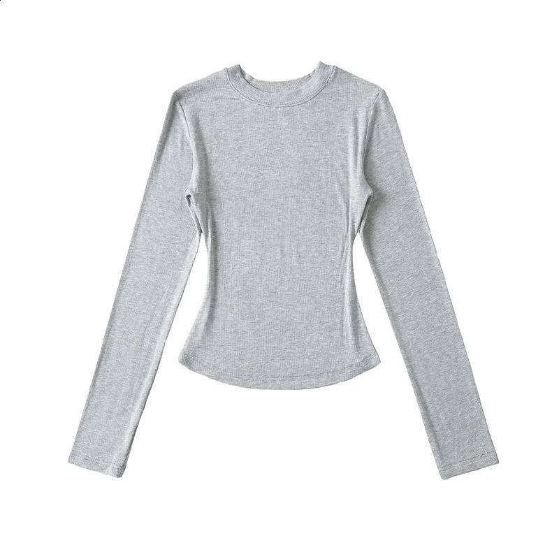 LUNDUNSHIJIA Autumn Winter Sexy Women Basic O-neck Long Sleeve T-shirts Ladies Slim Elasticity Cotton Tee Tops 16 Colors 260626 - view 7