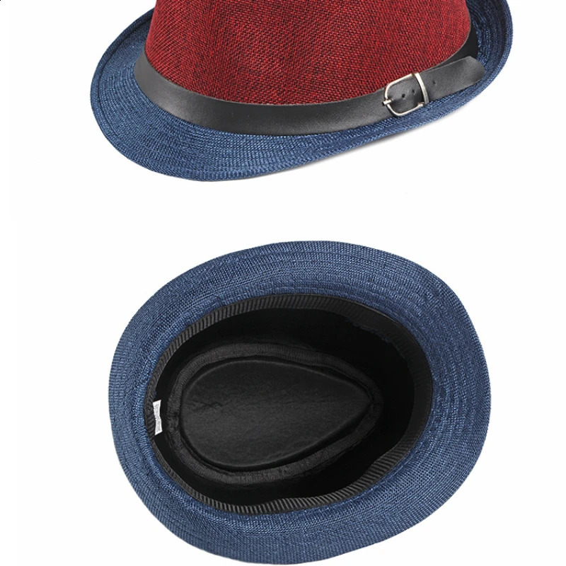 Spring and Summer Patchwork Mens Jazz Hat Unisex Fashionable Fedoras Hat for Women 260626 - view 7