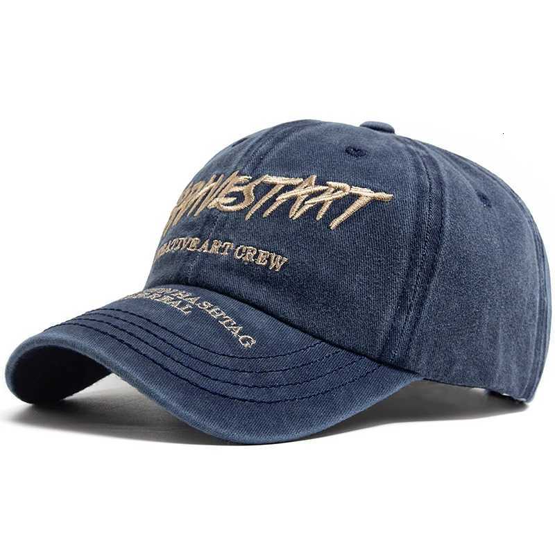 Retro Fashion Womens Baseball Washed Cotton Embroidered Soft Top Mens Caps Casual Visor Hats Summer Sports Trucker Hat M260626 - view 3