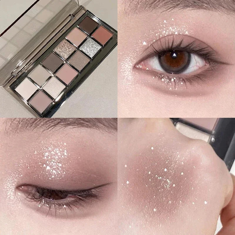 12 Colors Eye Shadow Palette Low-saturated Earth Pink Purple Eyeshadow Glitter Shimmer Matte Lying Silkworm Eye Shadow Makeup 260626 - view 5