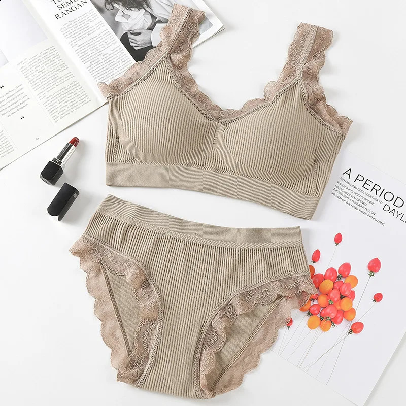 Sexy Women Bra Panties Set Push Up Sports Letter Strap Seamless Active Lingerie Fitness Top Underwear 260626 - view 7