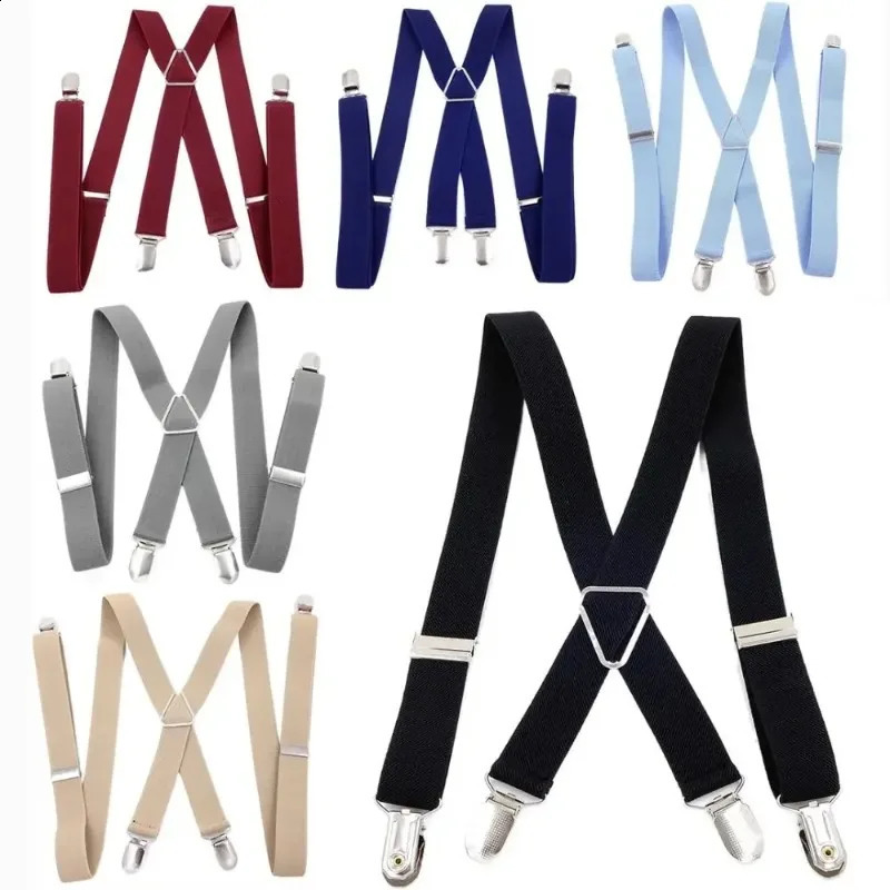 Elastic Adjustable Suspenders for Adults And Kids - Men Women Braces Suspender Set for Children Boys Girls Wedding Accessories 260626 - view 4