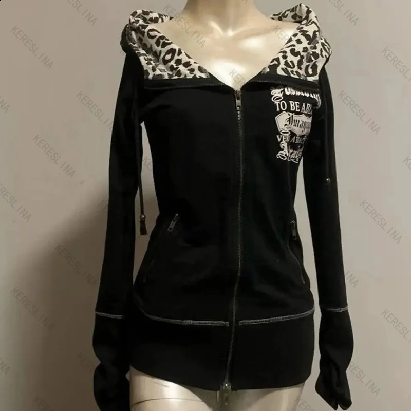 Millennium Y2k Spicy Girls Style Slimming Zipper Hoodie Autumn/Winter Gothic Vintage Fashion Streetwear Versatile Thin Hoodie em 260626 - view 4