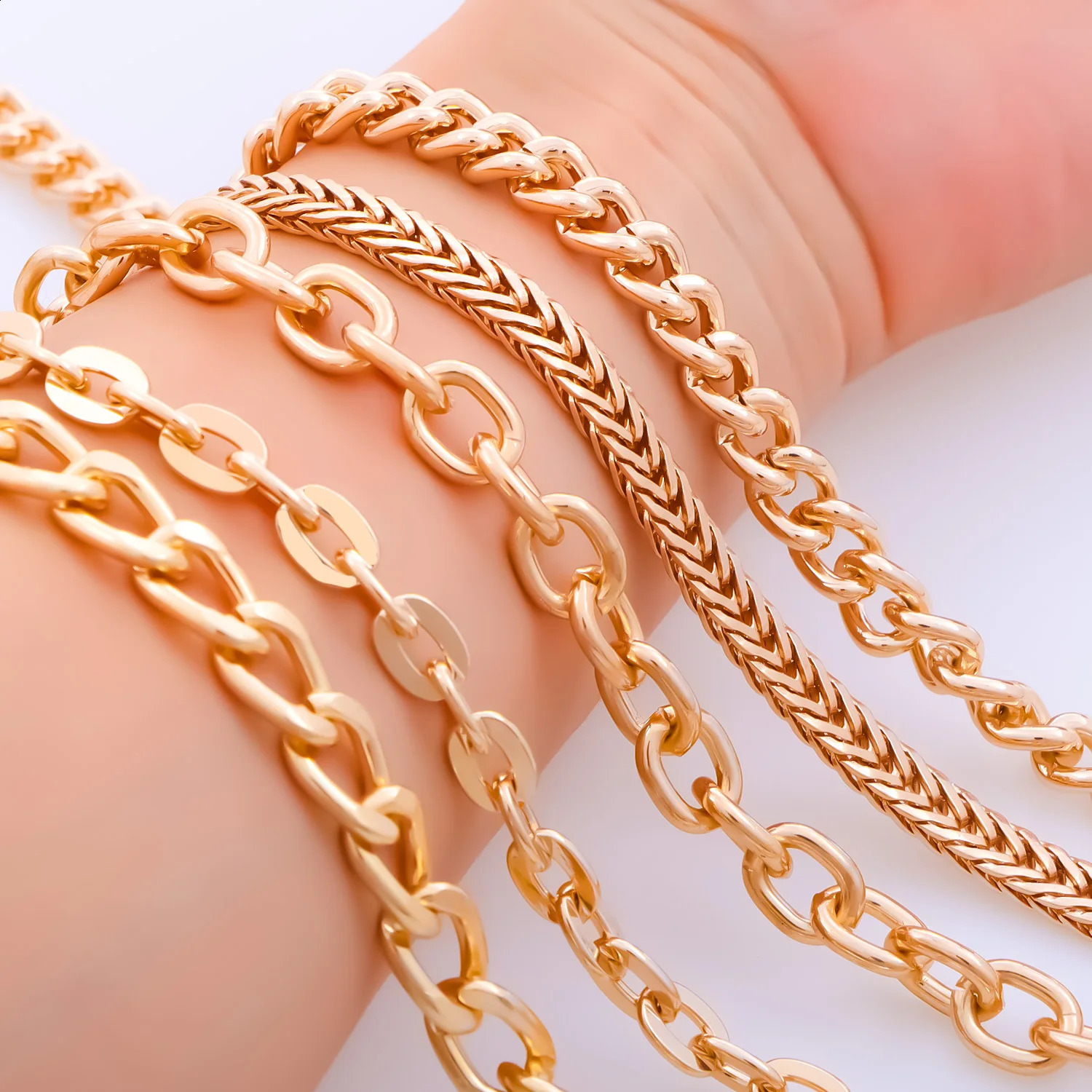 Purse Chain Flat Bag Chain with Metal Buckles Chain Purse Strap for DIY Purse Wallet Handbag Shoulder Bag Crossbody Bag 260626 - view 3