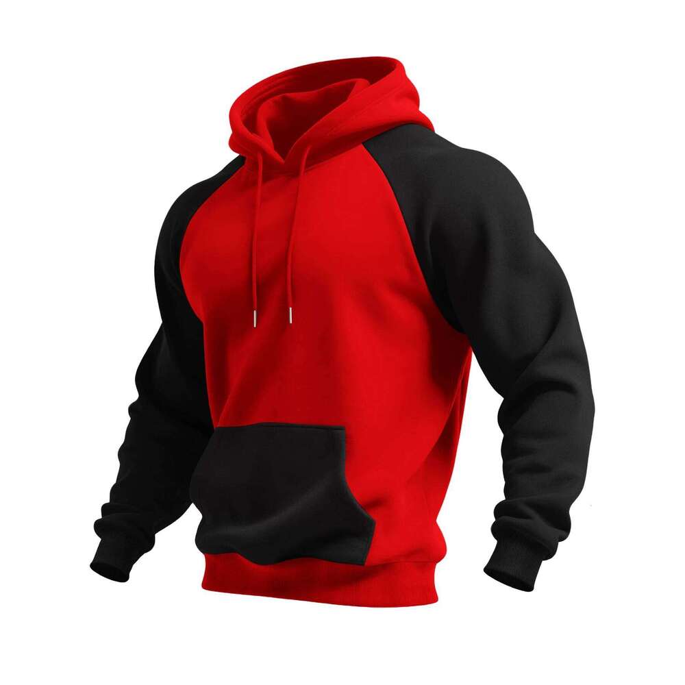 New Autumn Ainter Outdoor Sports Style Raglan Contrast Color Hooded Sweatshirt Fashionable Trendy Versatile Men's Tops W260626 - view 6