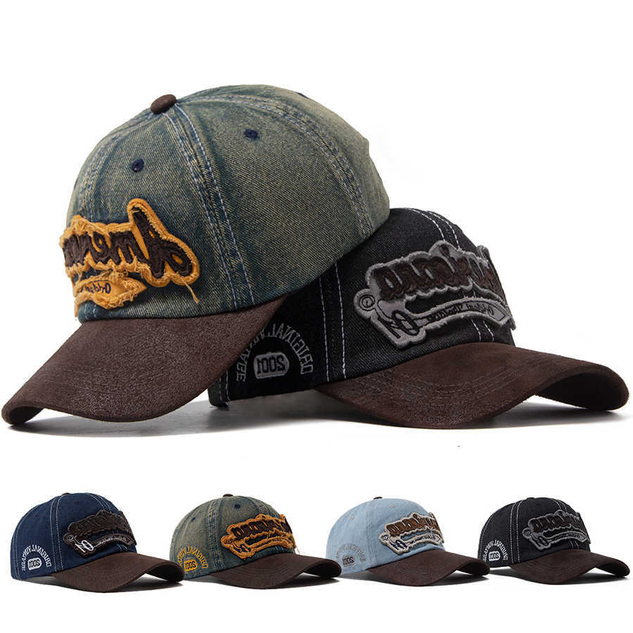 Summer Denim Mens Baseball Fashion Embroidered Letter Sun Visor Caps SnapMen Outdoor Casual Hip Hop Hat Adjustable M260626
