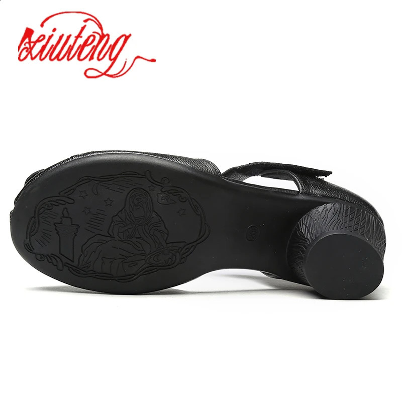 Xiuteng Fashion Summer Female Handmade Sandals Flowers Womens Leather Shoes Casual Thick With Women Back Strap 260626 - view 6
