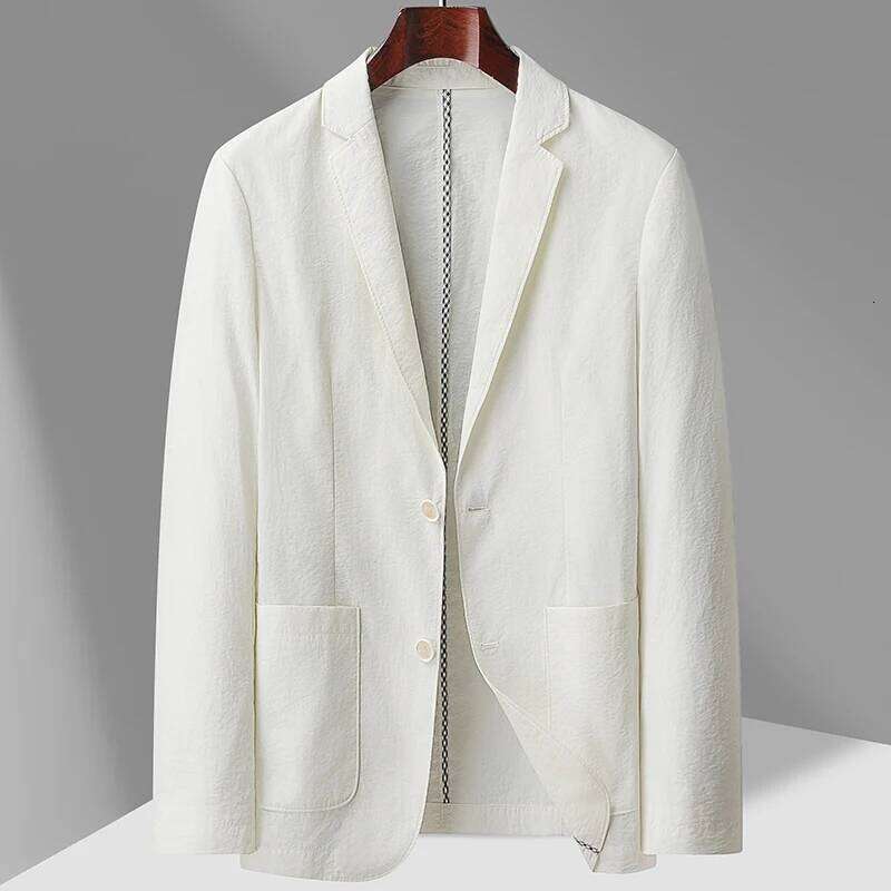 Summer thin men's fashion handsome casual high-grade sense of light luxury suit jacket single west sun-protective cl 26L0626
