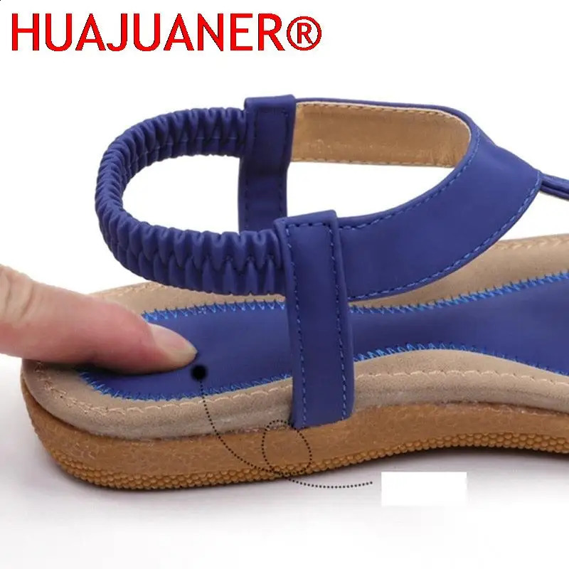 Summer Women Sandals Bohemia Casual Ethnic Shoes Flip Flops Soft Flats Woman Comfortable Plus Size Wedge Sandalias Zapatos Mujer 260626 - view 4