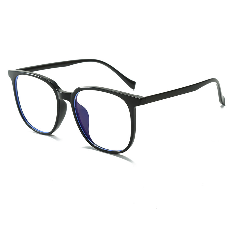 Ultra Light TR Large Square Anti Blue Light Eyeglass Frame, Vintage Retro Casual Glasses For Men Women Round Faces, Support Prescription Lenses - view 5