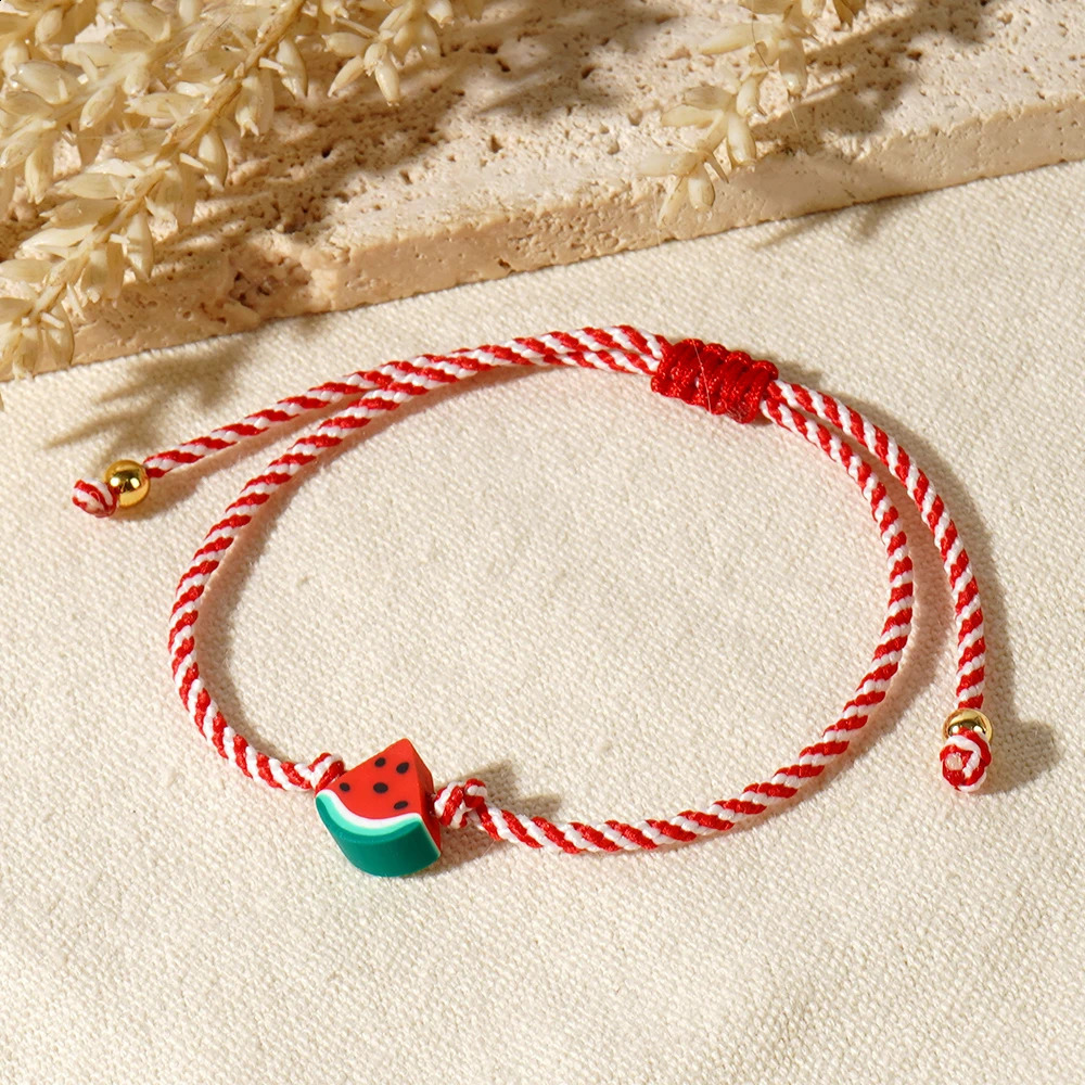 1210pcs Red Friendship Rope Heishi Watermelon Women Bracelet Boho Jewelry As Lucky Gifts For Friend 260617 - view 4