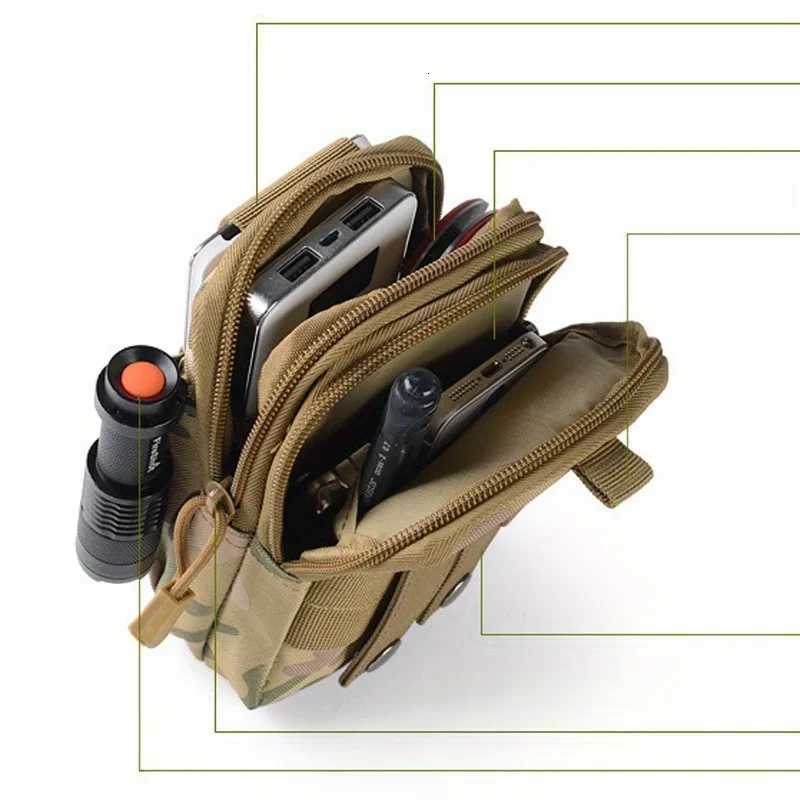 Mens Multi-layer Waist Casual Pack Bag Travel Purse Waterproof Belt Zipper Handbag Outdoor Sport Multi-functional Fanny Pack M260626 - view 3