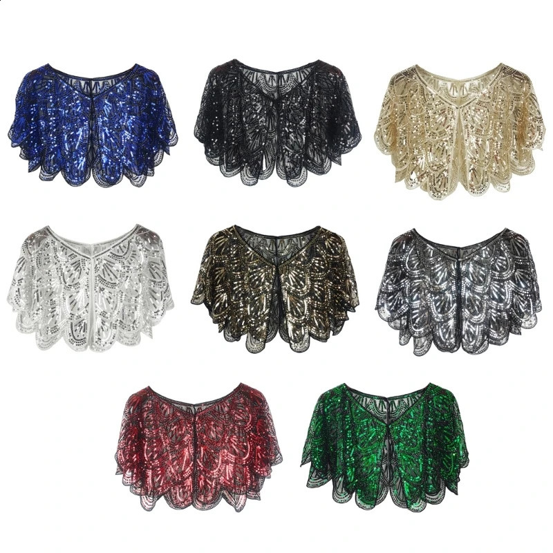 Sequins Lace Shawls s Style Shawls Sunscreen Hollows Out Cloak Tippet For Ladies Shawls Stylish Layering Womens 260625 - view 3