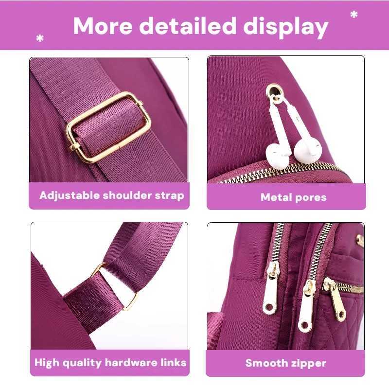 Quilted Shoulder Bag Fashionable Casual Chest Bag Womens Shoulder Bag Daily Commuting Bag Cycling Chest Bag Sports Chest Bag M260626 - view 5