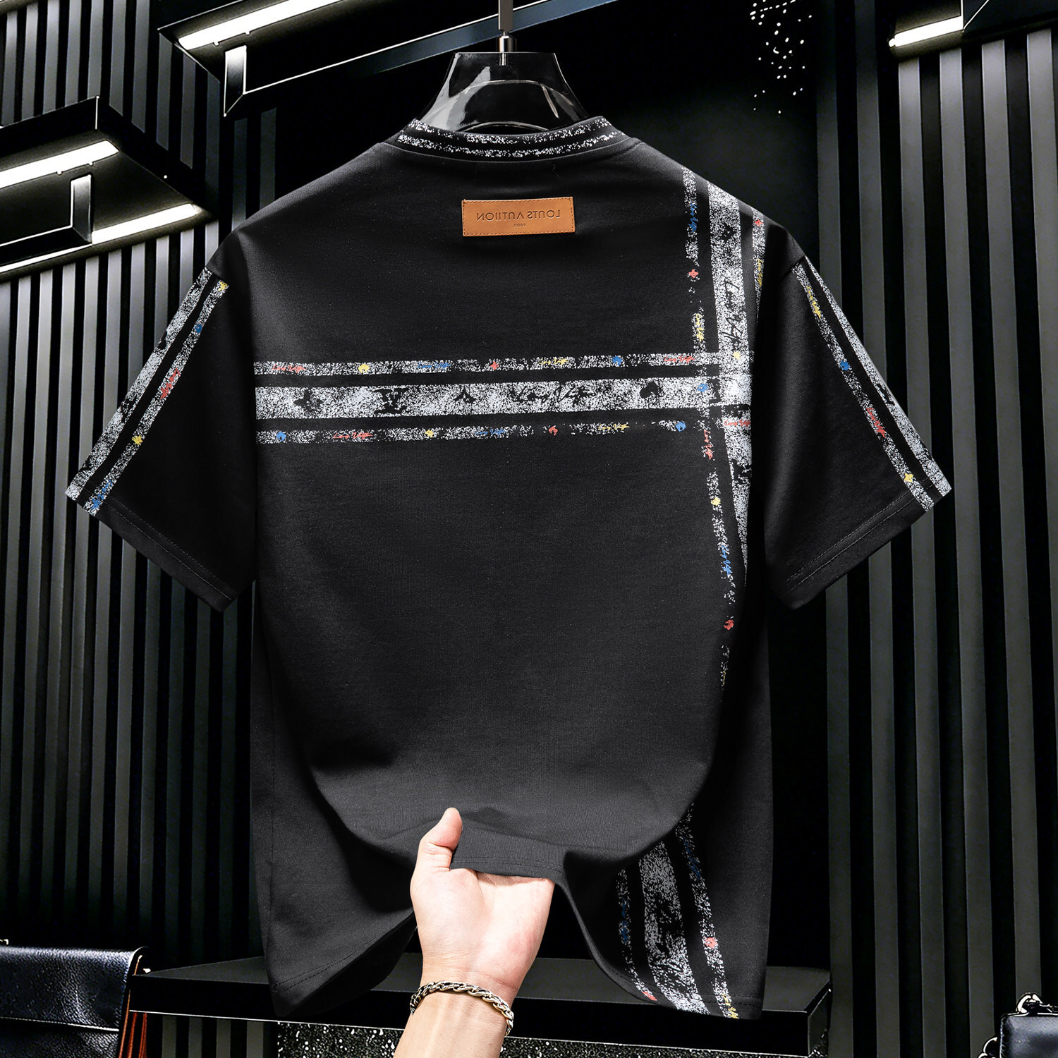 Men's High-End Trendy Brand Embroidered Short-Sleeve T-Shirt, New Summer Fashion Round-Neck Half-Sleeve Top - view 3