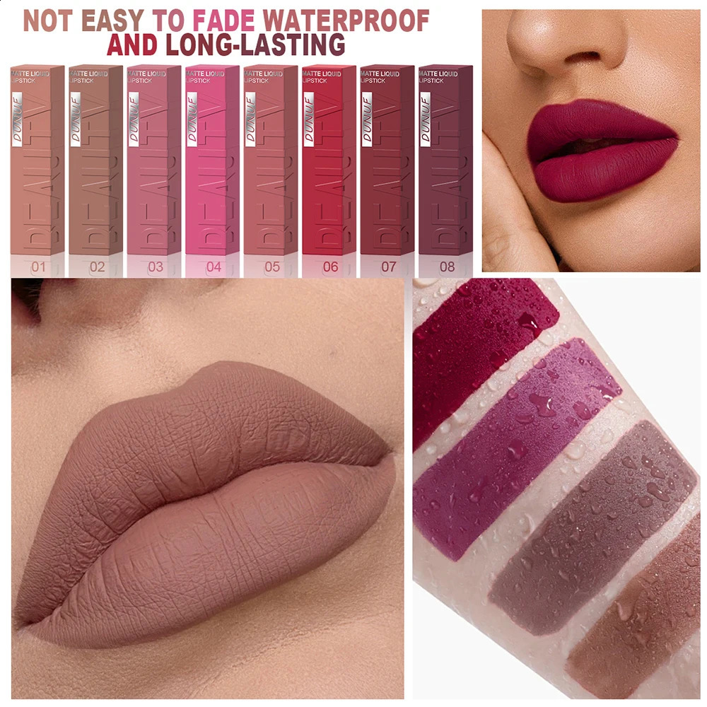 Matte Lip Gloss 8pc/set Waterproof Lipstick izing Long Lasting Non-Stick Cup Nude Y2K Christmas Valentines Day Gifts 260618 - view 6