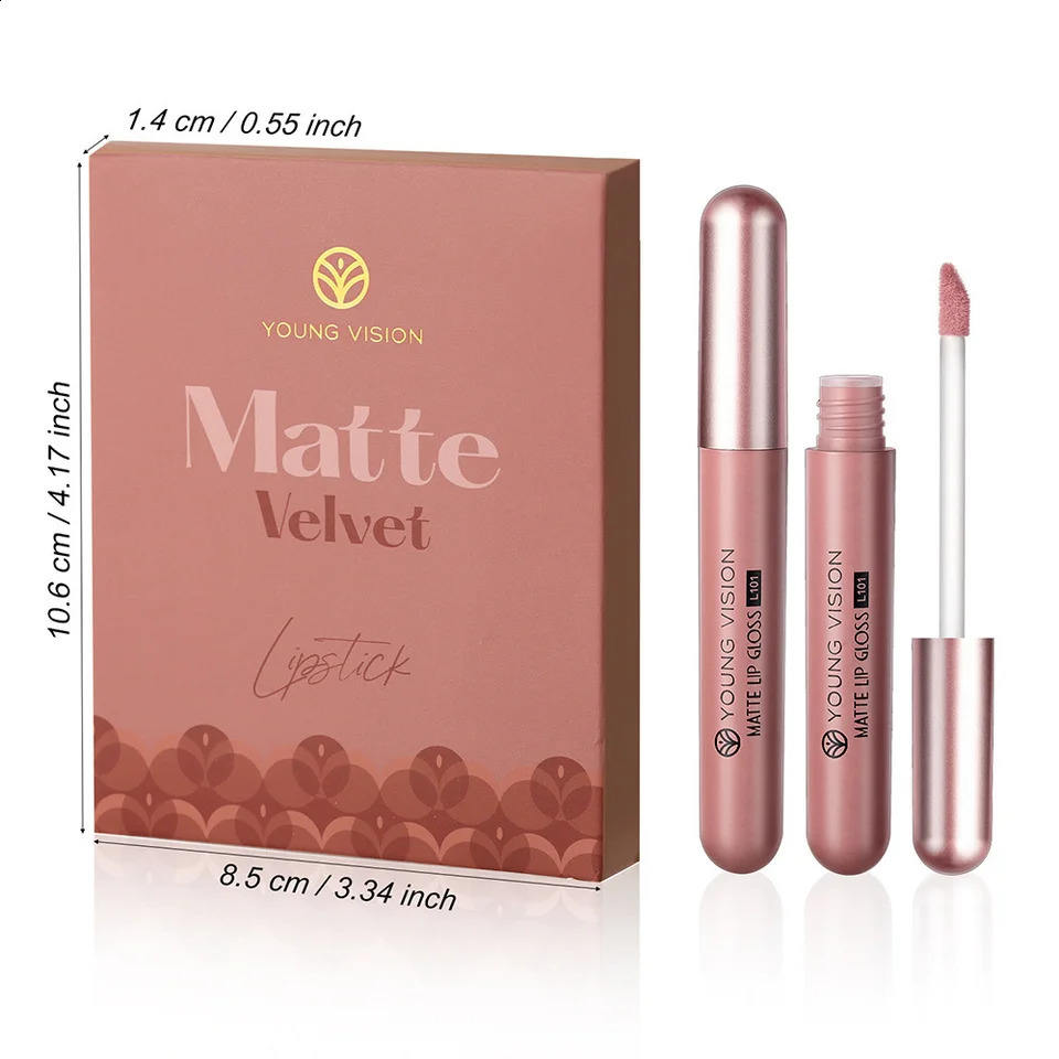 6Pcs/8Pcs matte color lasting lip gloss set three-dimensional plastic lips waterproof -sweat non-stick cup lipstick set 260626 - view 7