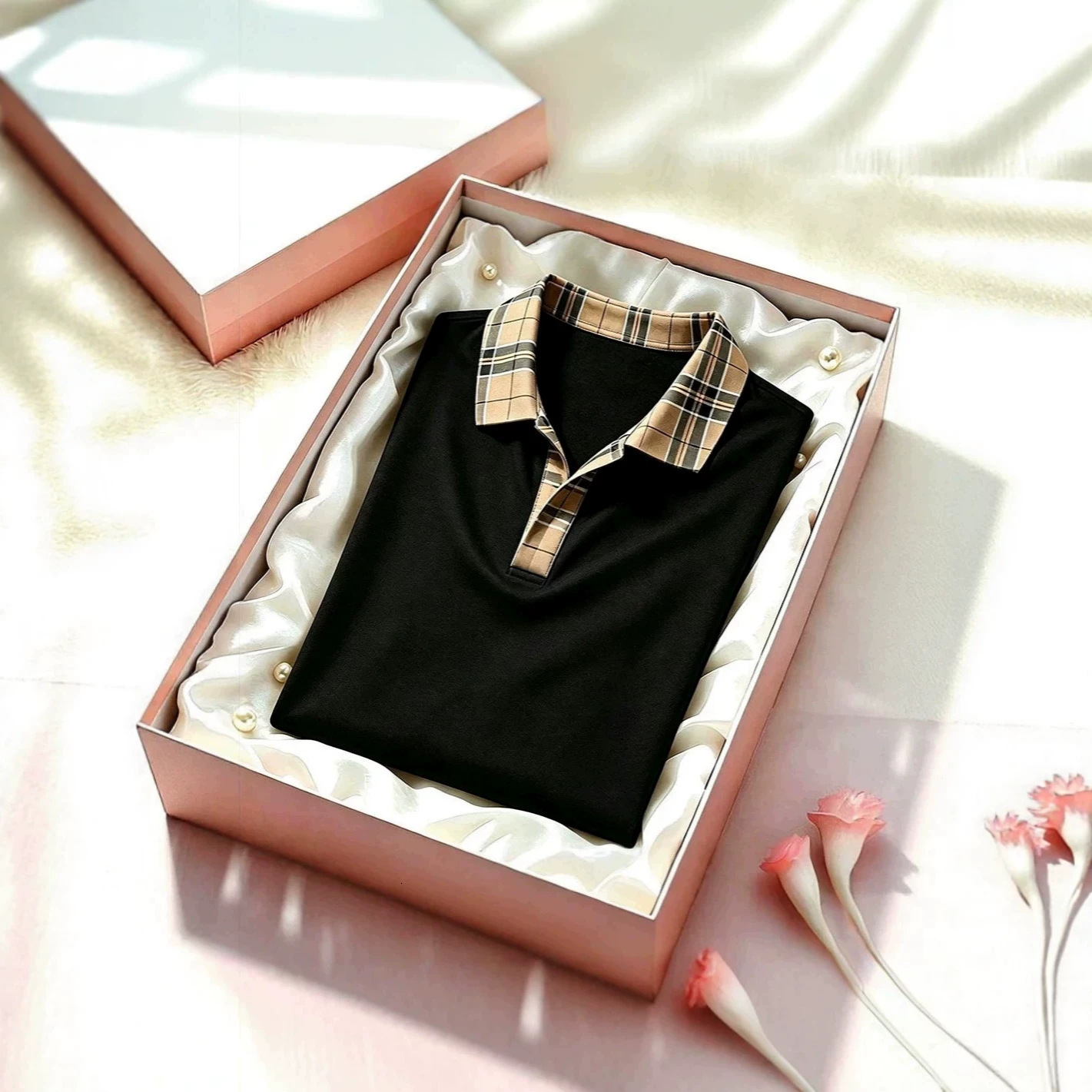 New Short-Sleeve Women's Polo Shirt With A Turn-Down Collar Summer, Plus-Size Casual For Mothers, Solid Color, Slim-Fit, Fashionable Top - view 5