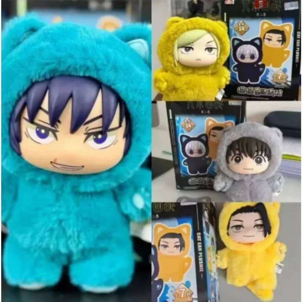 ujutsu Kaisen Gojo Satoru Plush Toy Cute Cat Ear Hoodie Stuffed Doll Anime Figure Collectible Gift for Fans 26Y0626 - view 5
