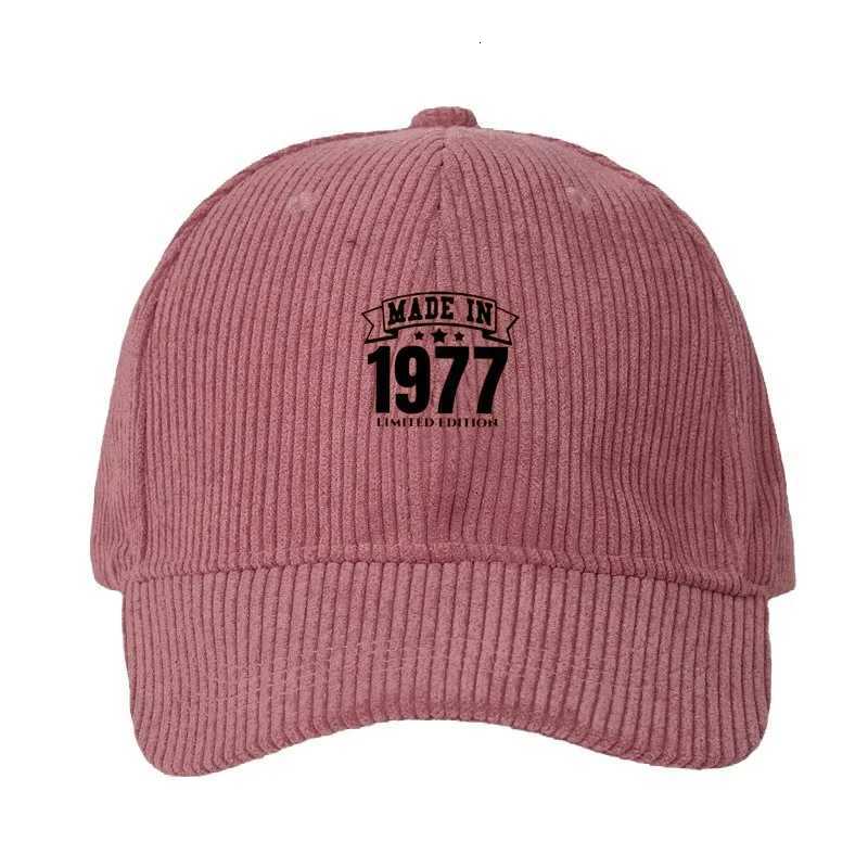 1977 Limited Edition Men Women Streetwear Outdoor Sun Hat Adjustable Dad Fashion Nostalgic Design Caps Corduroy Baseball M260626 - view 3
